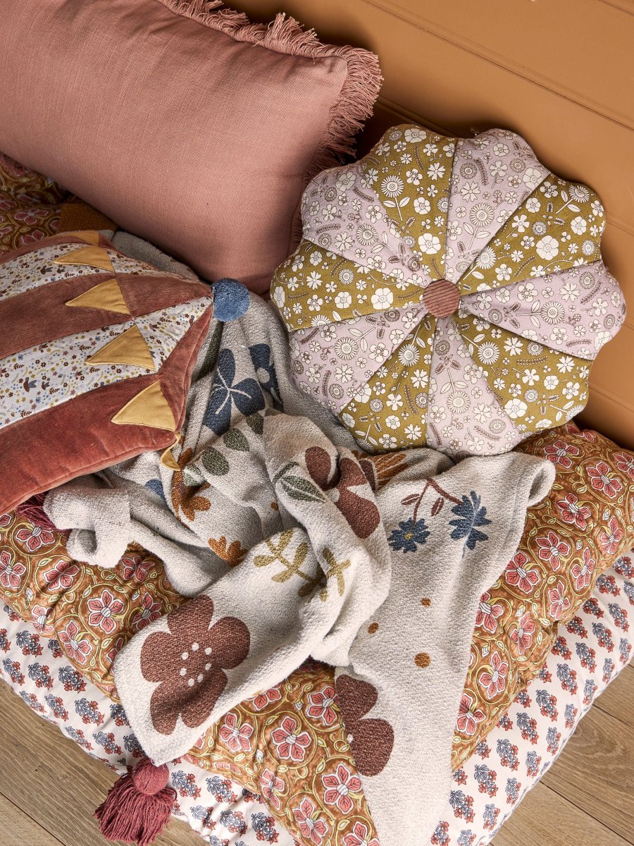 Bloomingville MINI Madlen Kussen, Bruin, Katoen - Afbeelding 7